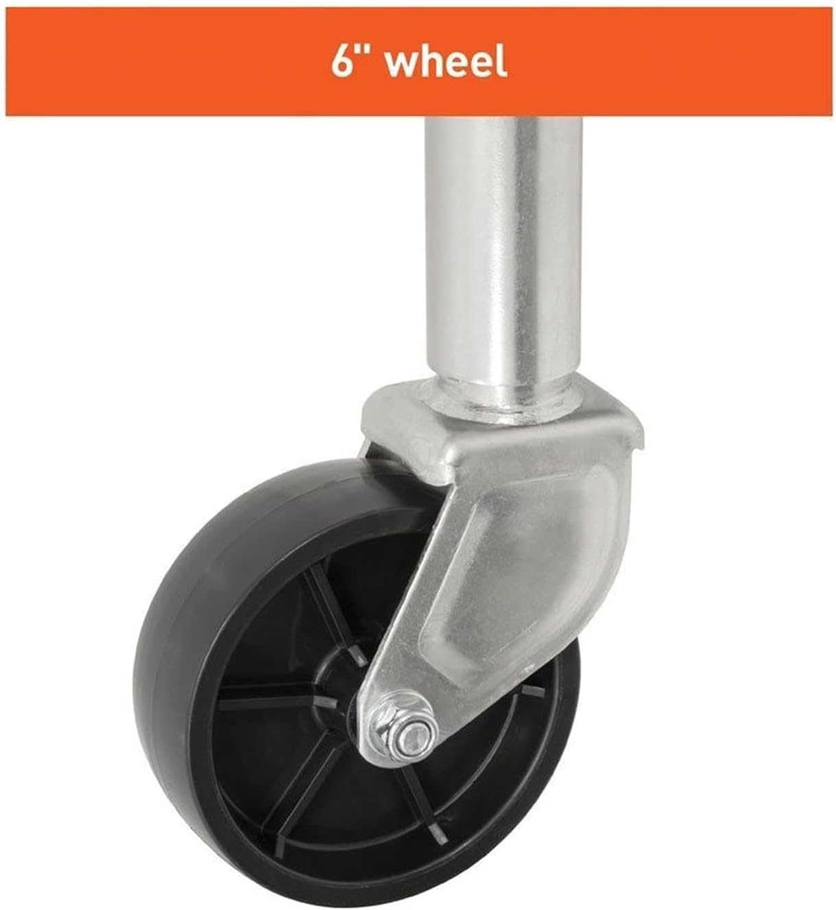 Boat Trailer Jack - Heavy-Duty Bolt-On Swivel Jack, Swivel Trailer Support Wheel, Trailer Jack with 15cm Wheel, Capacity 540kg, Retractable 25cm, for Boat, Motorhome, Yacht, Caravan