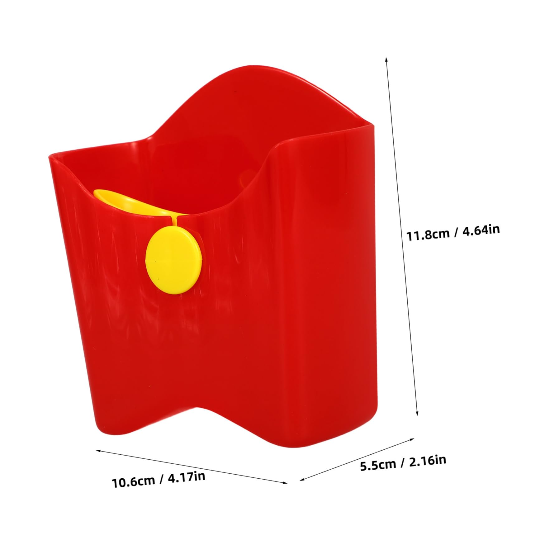 SOLUSTRE Snack Storage Box Fries Holder Portable Reusable French Fries Snack Cups Multipurpose Serve French Fry Serving Food Holder Popcorn Holders Take-out Snack Boxes Charcuterie Pp Red