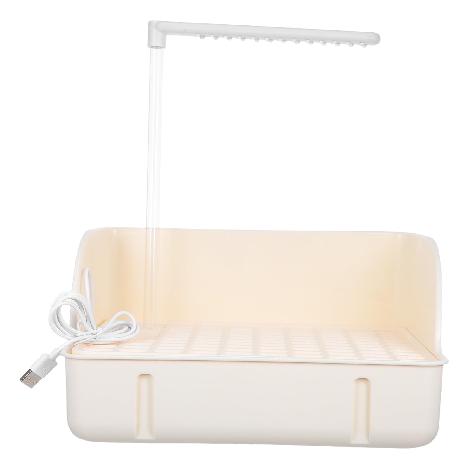 FUNOMOCYA Automatic Bird Bath with Shower Head Self Circulating Fountain for Parakeets Cockatiels Lovebirds Outdoor Bathing for Garden and Patio Clean Water Source for Happy