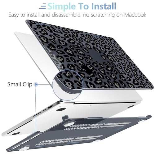 Image of MEEgoodo Case for M5 MacBook Pro 16 inch Case 2026 2024 2023 2021 with M5 M4 M3 M2 M1 Pro /Max Chip, Fit Model A3429 /A3428 /A3403 /A3186 /A2991 /A2780 /A2485, Snow Leopard Texture