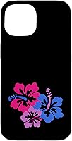 Vista 6 de Funda para iPhone 13 Pro Bisexual Bi Pride Sutil Hibiscus Flower Hawaii LGBT LGBTQ