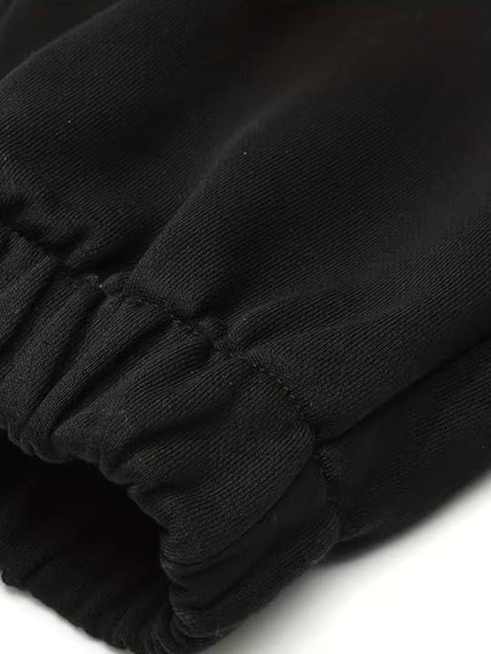 Image of Women's High Waist Jogger Pants, Cotton Blend, Drawstring Elastic Waist, Relaxed Fit