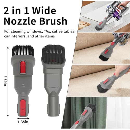 Image of 6 Replacement Attachment Kit for Dyson V15 /V15s /V9 /V8 /V11 /V12 /V10 /V7 /Gen5 Cordless Vacuums Cleaner | Quick Release Spare Part for Home and Car Cleaning | Accessory Tool Set with Extension Hose