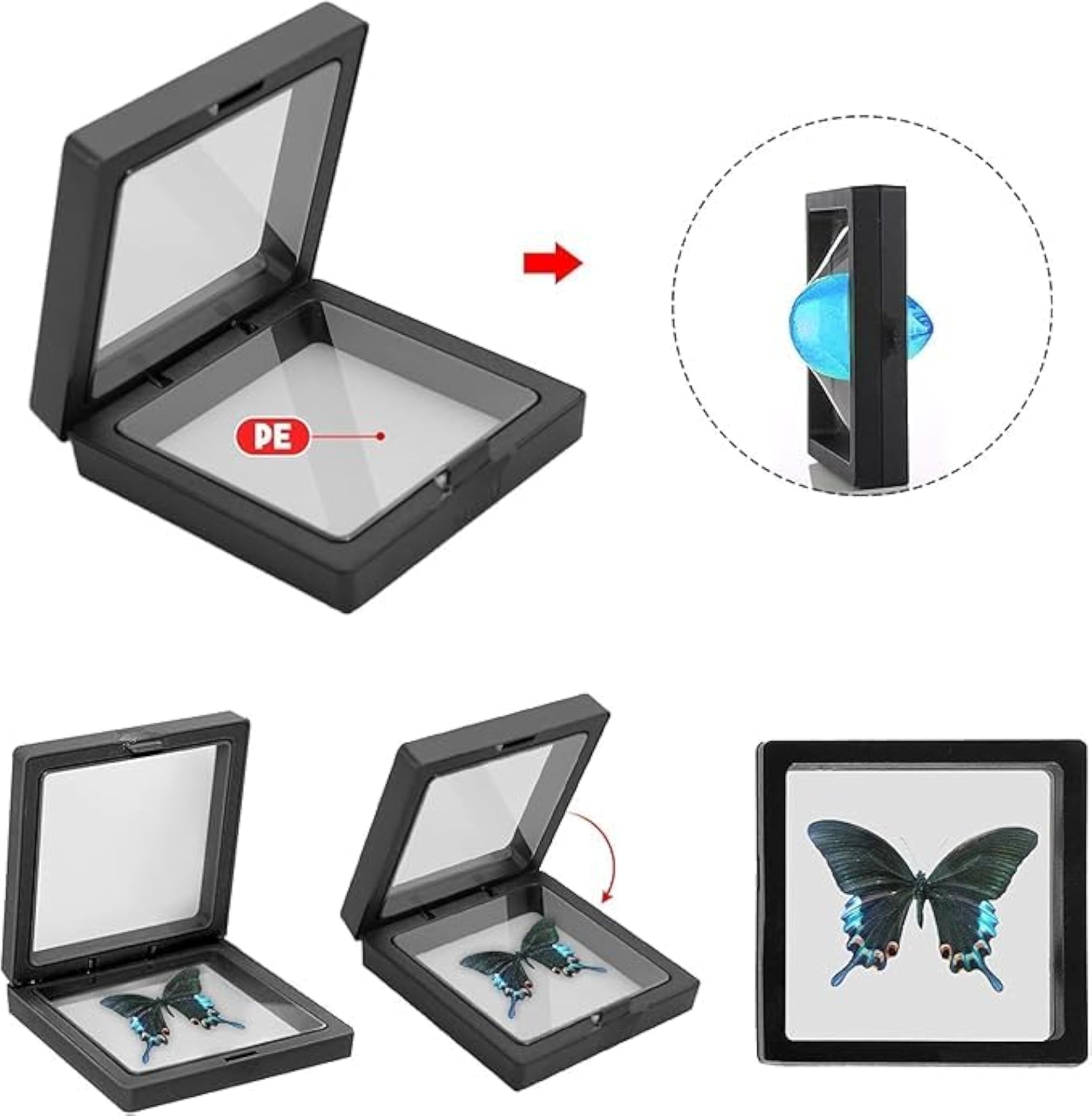 3D Floating Frame Display for Coins and Jewelry