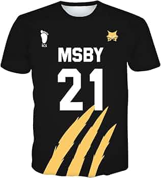 ハイキュー　MSBY バレーボールシャツ HINATA 21 Haikyuu MSBY Volleyball Jersey, Msby Black Jackals Haikyuu