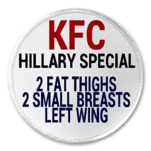 KFC Hillary Special Fat Thighs Small Breasts Left Wing - 3" Sew/Iron On Patch