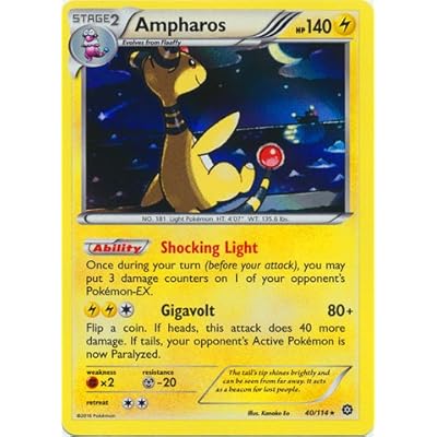 ampharos pokemon card price Ampharos EX 87/98 Ultra Rare Full Art Holo Rare Ancient Origins Pokemo main image 1