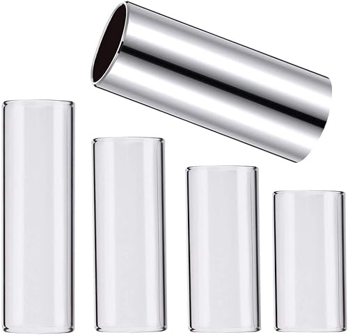 PCS Glas Slide Und Edelstahl Slide FA r Gitarre Bass Mittel