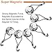 DIYMAG Swivel Swing Magnetic Hooks,Strong Heavy Duty Neodymium Magnet Hooks - Great for Your Refrigerator and Other Magnetic Surfaces - Pack of 6