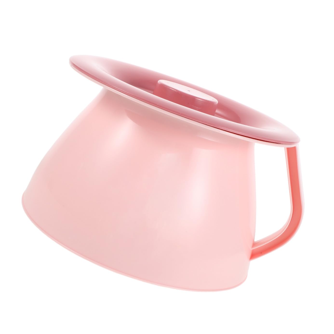 SUPVOX Portable Toilet Training Potty with Lid, Pink Plastic Urinal Pot, Women, Seniors – Travel, Camping, Car Use, Portable Bedside Emergency Potty Bucket