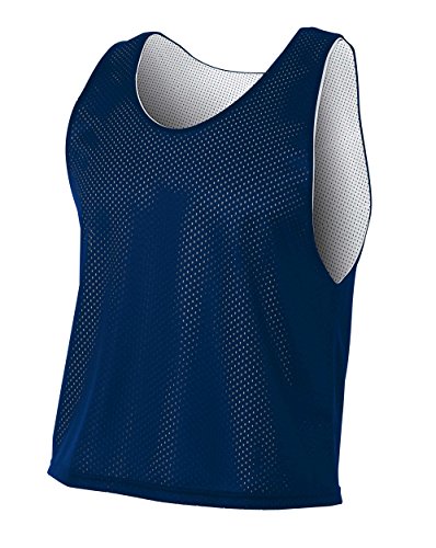Camiseta reversible para práctica de lacrosse A4 para niños, talla Large, color Navy y Blanco miniatura 1