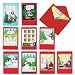 Assorted Boxed of 10 'Holly Jolly Rice Cakes' Funny Merry Christmas Cards w/ Envelopes - Happy Holidays and Seasons Greetings - A Variety Assortment Box of 1 Card Each of 10 designs A5557XSG-B1x10