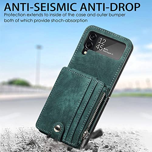 Funda para Samsung Z Flip 4 que protege la pantalla y guarda tarjetas sin abultar 5