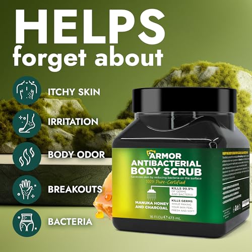Image of Antibacterial Body Scrub Exfoliator Deep Cleansing & Purifying 16 fl oz