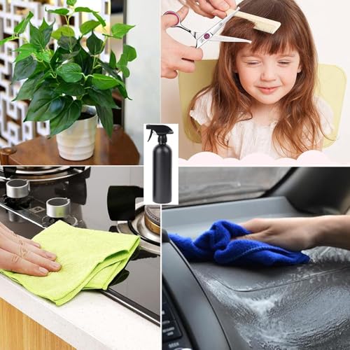 2er-Pack Sprühflaschen, 500 ml Pflanzen Sprühflaschen, leere Wasser Sprühflaschen, Friseur Sprühflaschen, Kunststoff Zerstäuber Sprühflaschen für Hausreinigung, Garten, Pflanzen, Blumen