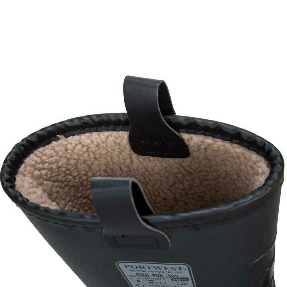Portwest FW75 S5 Ci Stivali di Gomma da Lavoro, Unisex - Adulto, SRC, Nero (Nero Bkr), 47 EU (12 UK)