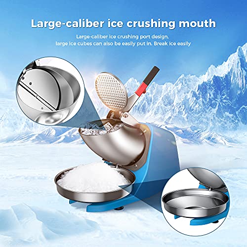 Foto von Anbull Icebreaker-Elektrischer Ice Crusher, Eiscrusher, Eiszerkleinerer 350 W, Eisbrecher, 85kg/h/Große Kapazität/Sicherer Deckel, Geeignet für Softdrinks, Cocktails Oder Kalte Nachtischzubereitung