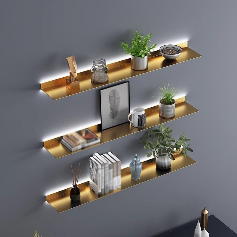 Étagères flottantes à LED de 150 cm avec éclairage tamisé pour salon - 3