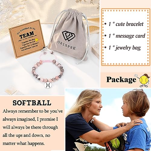 Image of Softball Volleyball Bracelet Gifts for Girls, Daughter, Niece, Softball Gifts for Team