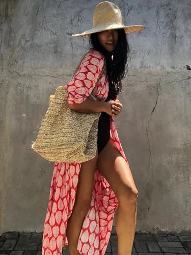 Image of Kaftan Dresses for Women Plus Size Summer Beach Dress with Print and Swim Cover Ups