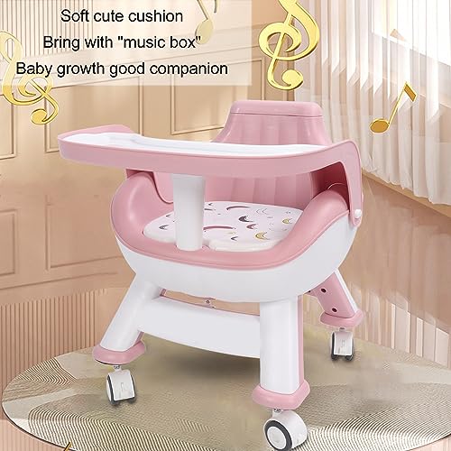 Cadeira Alta para bebê Squeak, Assento Infantil Engenhoso de Desenho Animado Calmante e Estável, Cad