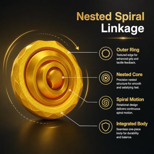 Image of 3D Rotating Gyroscope Sculpture - Sculpted Desktop Decor, Personalized Home Office Gifts for Creative Desk Accessory & Gift