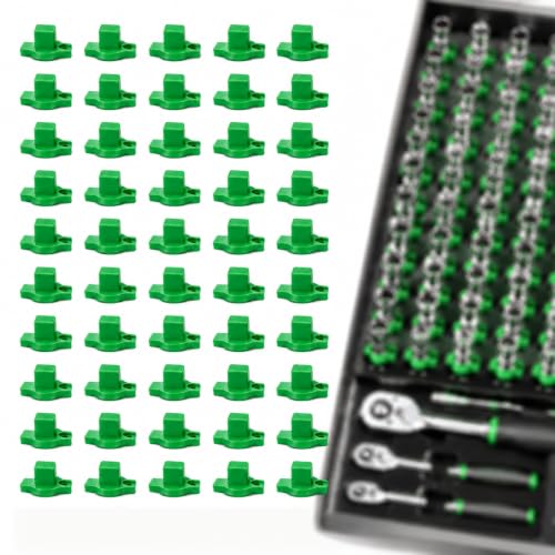 Wexlomic Tool Grid Socket Holder Organizer compatible with Socket Wrenches Storage Rack for Workshop Tools Easy Access and Space Saving 50 packs (3/8)