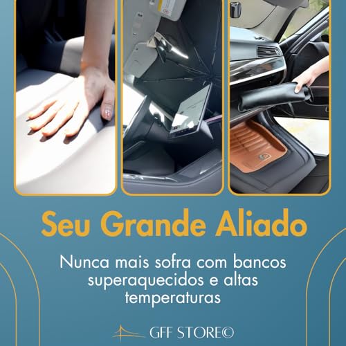 Protetor Solar Para-brisa Carro Dobrável Quebra Sol Retrátil com Proteção UV e Isolamento Térmico Gu