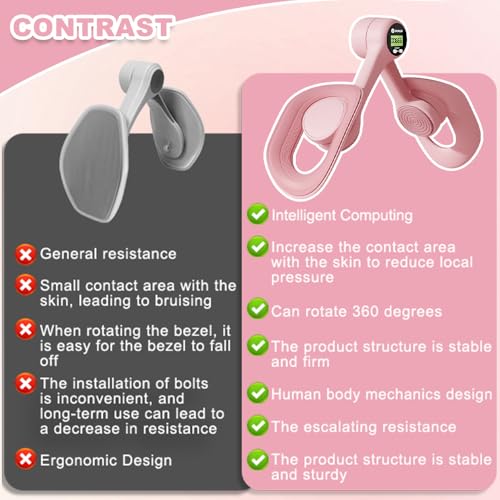 Oberschenkeltrainer, Beckenbodentrainer Für Frau, Thigh Master, Trainingsgerät Für Weibliches Gesäß Mit Intelligenter Zähl, Trimmer-Innenschenkel, Beckenboden Trainer Für Hüfttraining, Armtraining