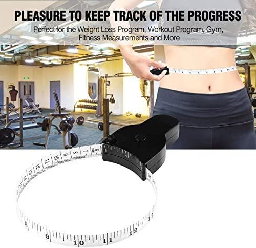 Automatic Telescopic Tape Measure, Body Measure Tape 60 inch (150cm), Self-Tightening Retractable Measuring Tape for Body Accurate Way to Track Weight Loss Muscle Gain by One Hand, 3 Piece