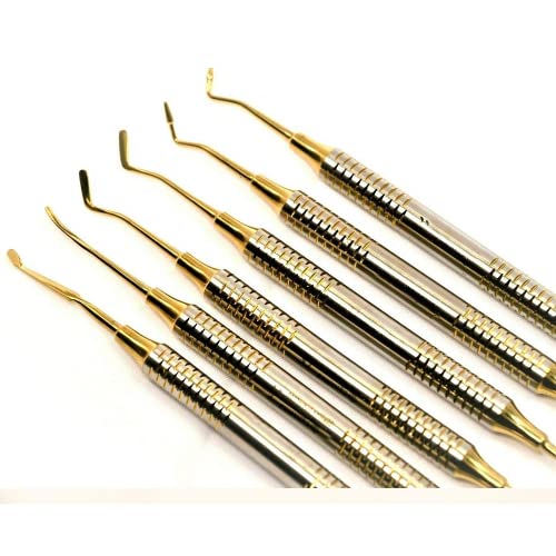 composite resin filling - AR MEDICAL EQUIPMENTS | 6 PCs Dental Composite Resin Filling Gold Coated Restorative Kit - Composite Dental Hand Instruments - Dental Tools Professional Stainless Steel Restorative Instruments