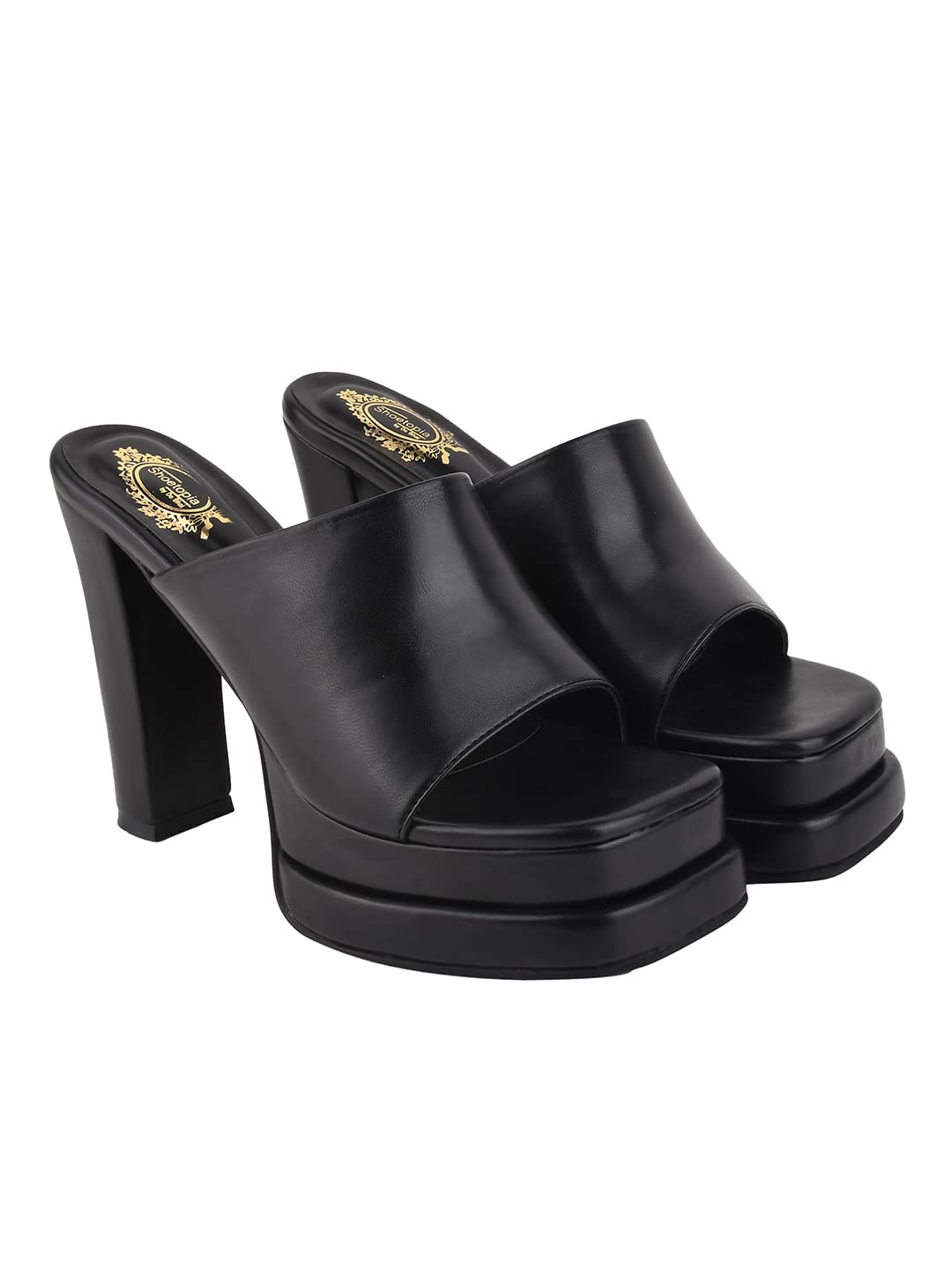 Shoetopia Stylish Solid Black Block Heels for Women & Girls /UK2 (B0BZPVSFYP) Amazon Price History, Amazon Price Tracker