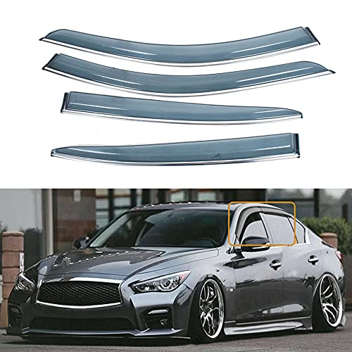 munirater Side Window Visor Vent Rain Guard Replacement for 2014-2021 Infiniti Q50