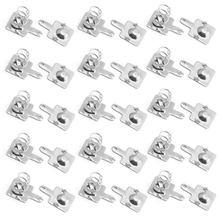 Fielect 50Pairs AAA Battery Spring Plate AAA Battery Positive Negative Conversion Spring Contact Nickeling Plate 9.5mmx9mm