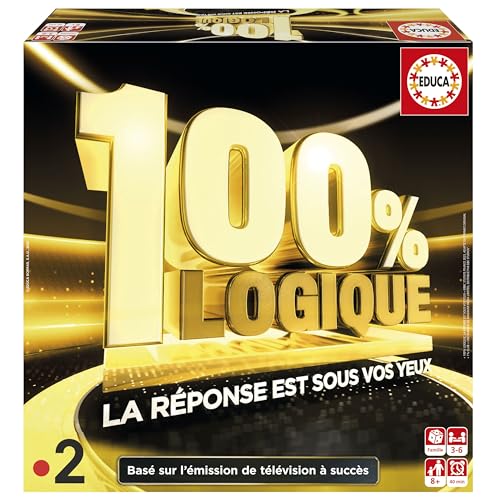 Educa 100 pour 100 Logique Jeux de Société Adulte | Jeu de Société 100% Logique Éducatif et Amusant | Basé sur Un Jeu TV | pour Enfants et Adultes | et Plus 20007 - vue 2