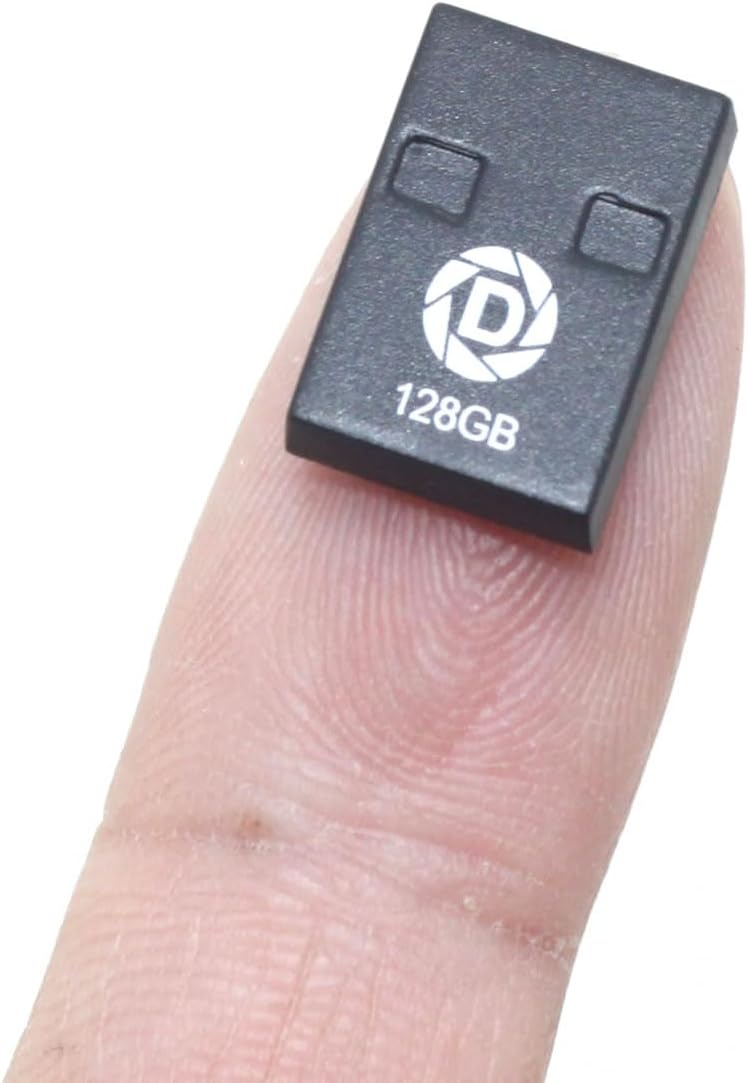 128GB Ultra Slim 2.3mm Thin USB 2.0 Flash Drive Waterproof | 2.3mm Thin Mini Thumb Drive for Car Audio & Wallet, Short Low Profile USB 2.0 Memory Stick for Laptop & Tablet