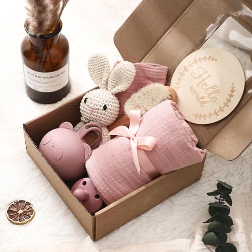 Miniatura 9 de Conjunto De Regalos Para Bebé, Recién Nacido Regalo Niño Set El Nacimiento Fiesta Bebé Recién Nacido Regalo Juguetes Rosa Set, Ohne Name