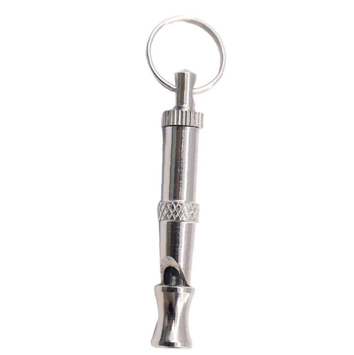hong Wu Adjustable Pitch Dog Whistle Dog Training Whistle Loud Sound Ultra Sonic Whistle Pet Supplies Silver