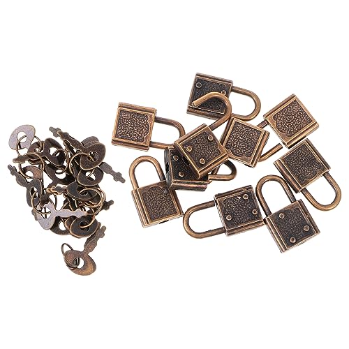 Kontonty 10 Stück Retro Gepäckschlösser Vintage Vorhängeschlösser