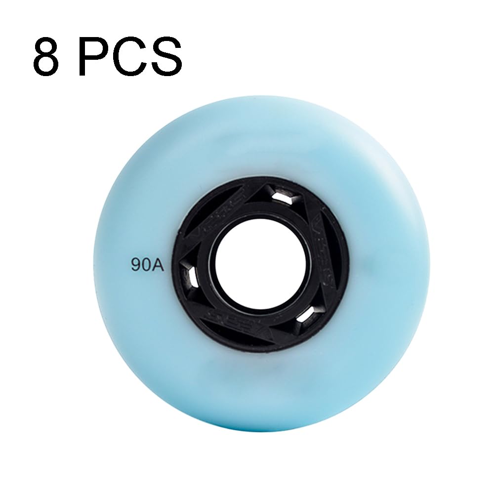 Roues de Patins à Roues alignées Lumineuses 90 A LED Clignotantes en PU pour Remplacement de trottinettes intérieures/extérieures