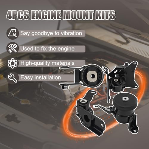 Censeanku 4PCS Engine Motor Mounts & Automatic Transmission Mount Set Compatible with Scion xD Base 2008-2014 L4 1.8L Replace 12305-37090 12364-37010 12363-21060 12372-21150 by Censeanku - Used condition - Image 4