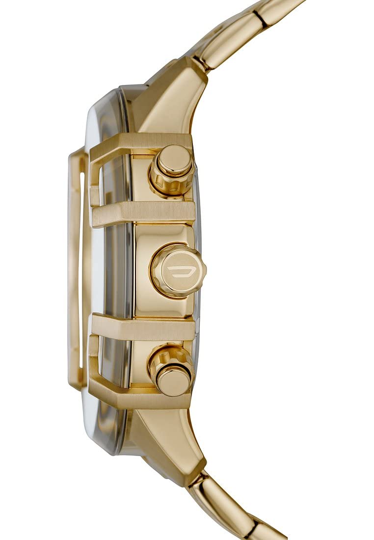 Diesel Reloj Griffed para Hombre, Movimiento cronógrafo de Cuarzo con Correa de Acero Inoxidable