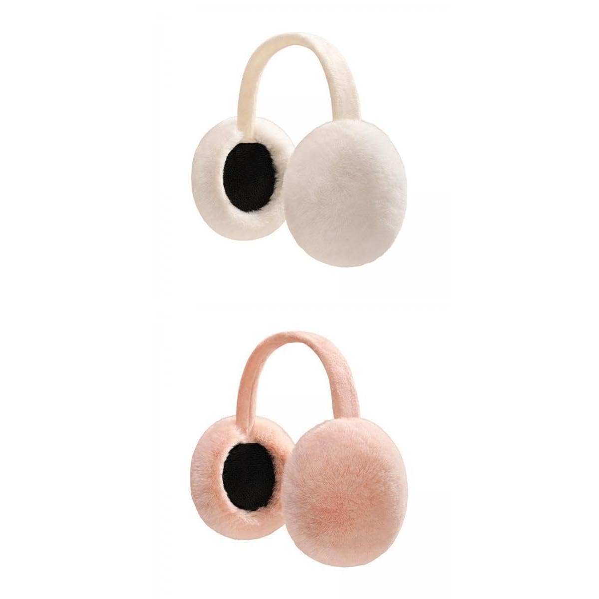 2Pcs Ear Muffs Earmuffs Headband Winter Ear Warmer White Light Pink|Clothing, Shoes & Accessories | Mens Accessories | Hats