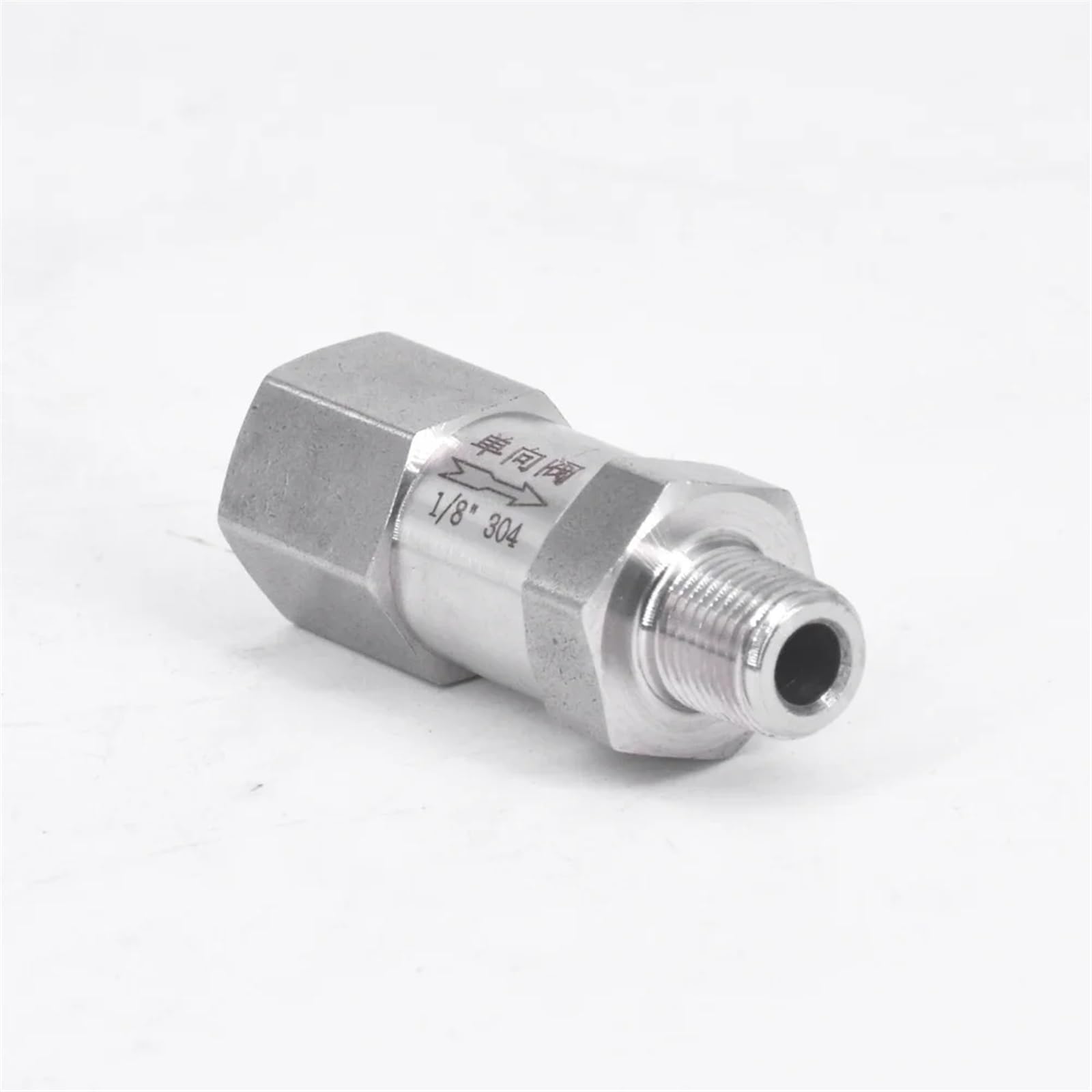 Válvula de retención unidireccional de 1/2 3/4 pulgadas, antirretorno, en línea, de acero inoxidable 304, for agua, gas, vapor y aceite(3/4",Female BSPP 304)