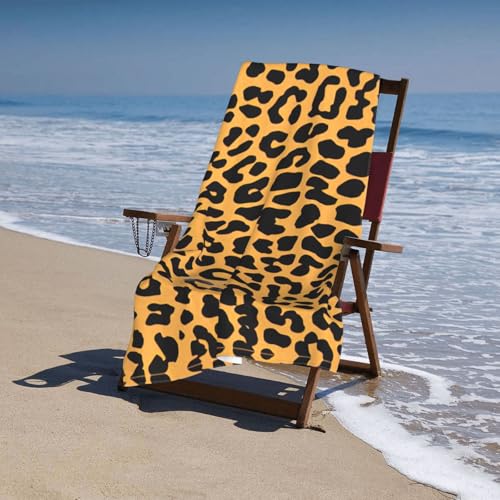 Serviette de bain microfibre léopard séchage rapide 81x132