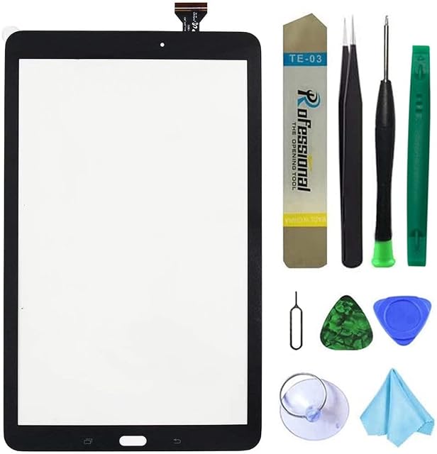 Original Touch Screen Digitizer for Samsung Galaxy Tab A 10.1" 2016 T580 T585 SM-T580 SM-T585 Front Glass Replacement Panel (Not Include LCD) + Pre-Installed Adhesive+Tools KitBlack