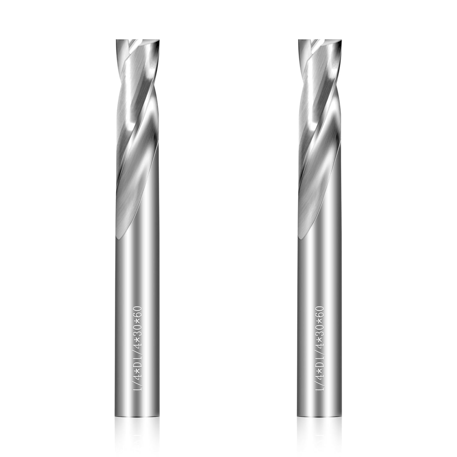 1/4" Flat Bottom Drill Bits, 2Pcs Solid Carbide Drill Bits, Tungsten Drill Bit Set, Metal Drill Bit Set for Hardened Stainless Steel Steel Cast Iron Alloy Copper, High Precision CNC Jobber Drill Bits