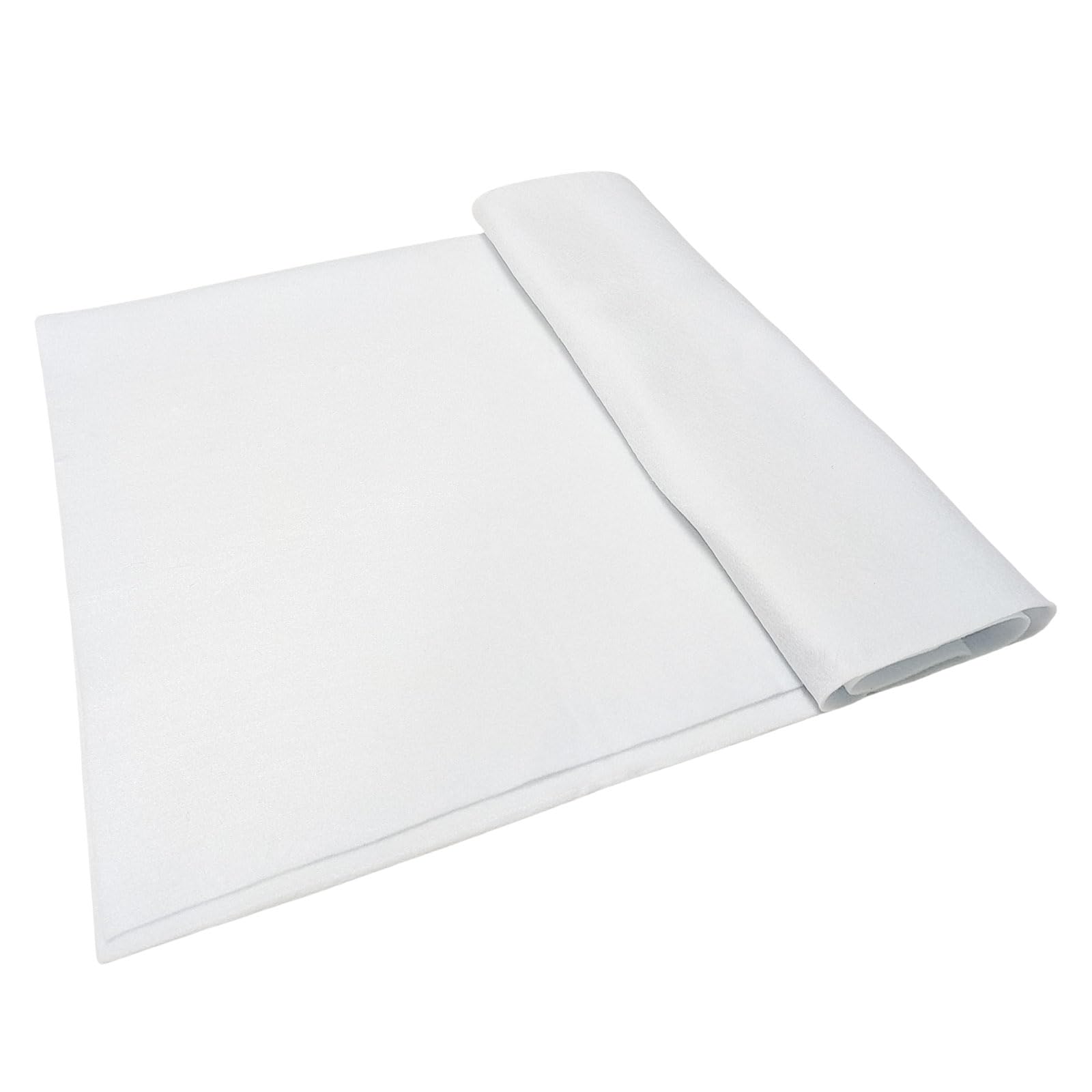 Jtnohx White Felt, Felt Fabric for Crafting Soft Fabric Sheets for Art and Sewing Projects 1.4mm Thick 91x225CM Flexible