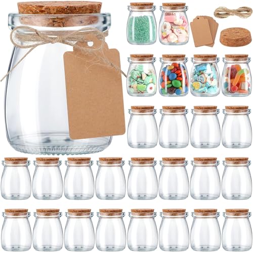Opiniones y reviews de Tarros los mejores 10. 42 Paquete de 30 frascos de vidrio con tapa pequeños de 4 onzas ,tarros de vidrio con tapa de corcho,Tarros de Mason Jar de Miel con Etiquetas y Cuerda para regalo de boda, baby...