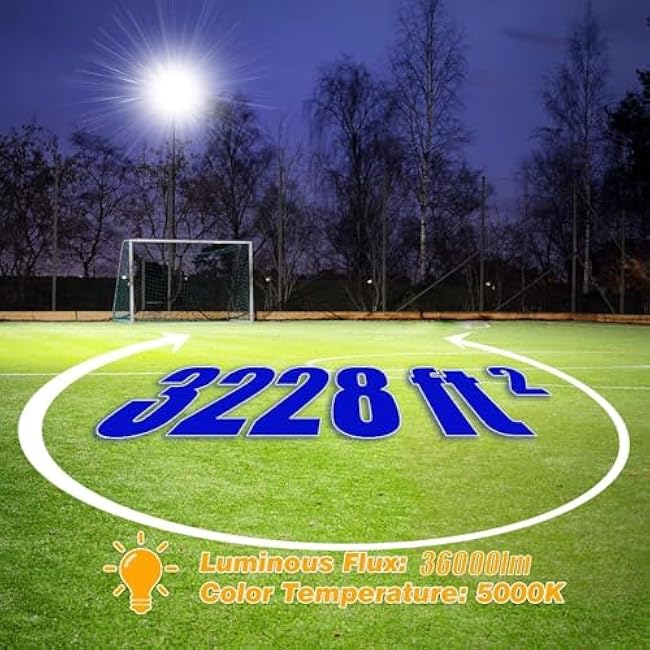 Juyace 240W Led Flood Light Dusk to Dawn Outdoor Lighting 5000K IP65 for Commercial Building Parking lot Farm Yard